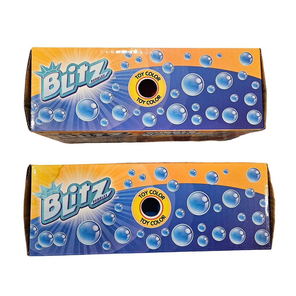 Blitz Bubble Blast Blitzer Set of 2 Red and Blue Bubble Blower Toy Blasters - Picture 2 of 6